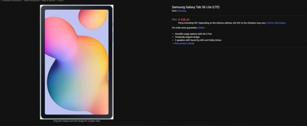 三星Galaxy Tab S6 Lite售价曝光：又是生产力工具？