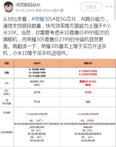 荣耀30S售价2399：首发麒麟820 5G芯片，性能表现非凡