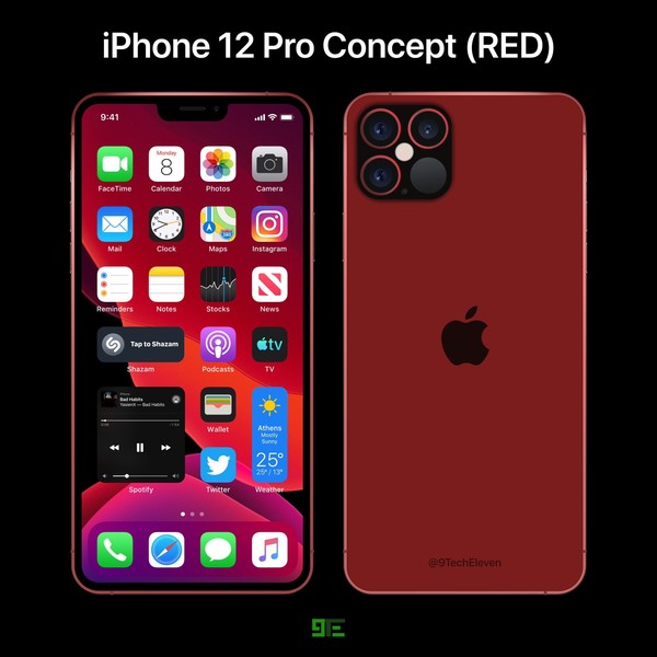 iPhone 12 Pro红色版概念设计亮相 这些变化你得知道