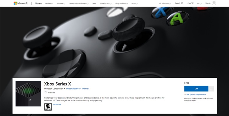 就叫“Xbox Series X”：微软放出16张4K高清Windows 10壁纸